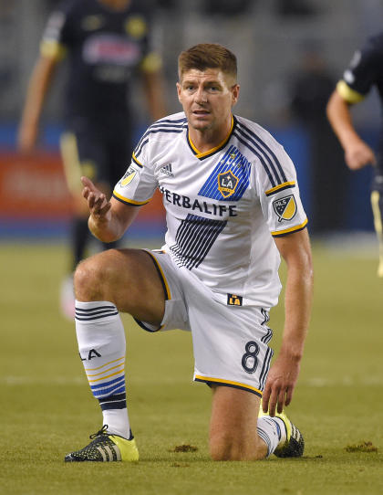 Steven Gerrard often showed a lack of pace in his first MLS season. (AP Photo/Mark J. Terrill)