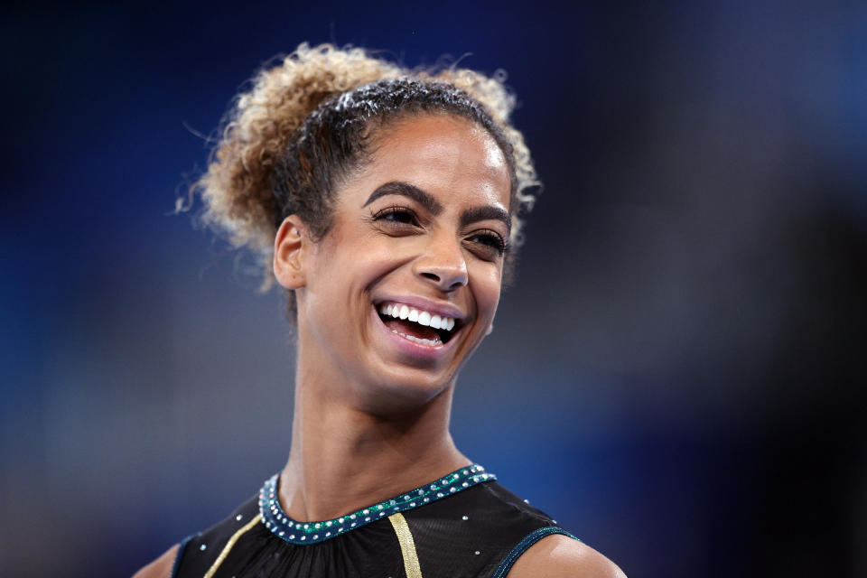 Danusia Francis couldn't compete at her best on an injured knee. But she still competed at the Olympics, which means the world to her. (Photo by Patrick Smith/Getty Images)