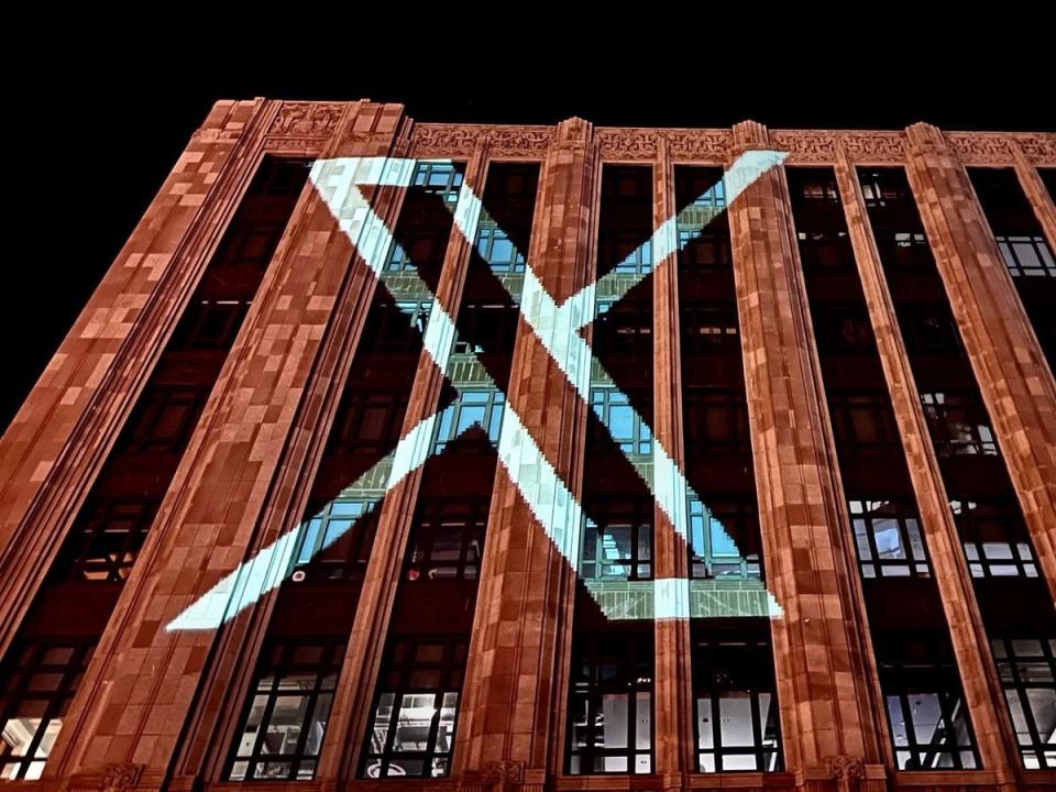 The logo of X, formerly known as Twitter, on the company’s headquarters in San Francisco, California, on 23 July 2023 (Elon Musk/ X)