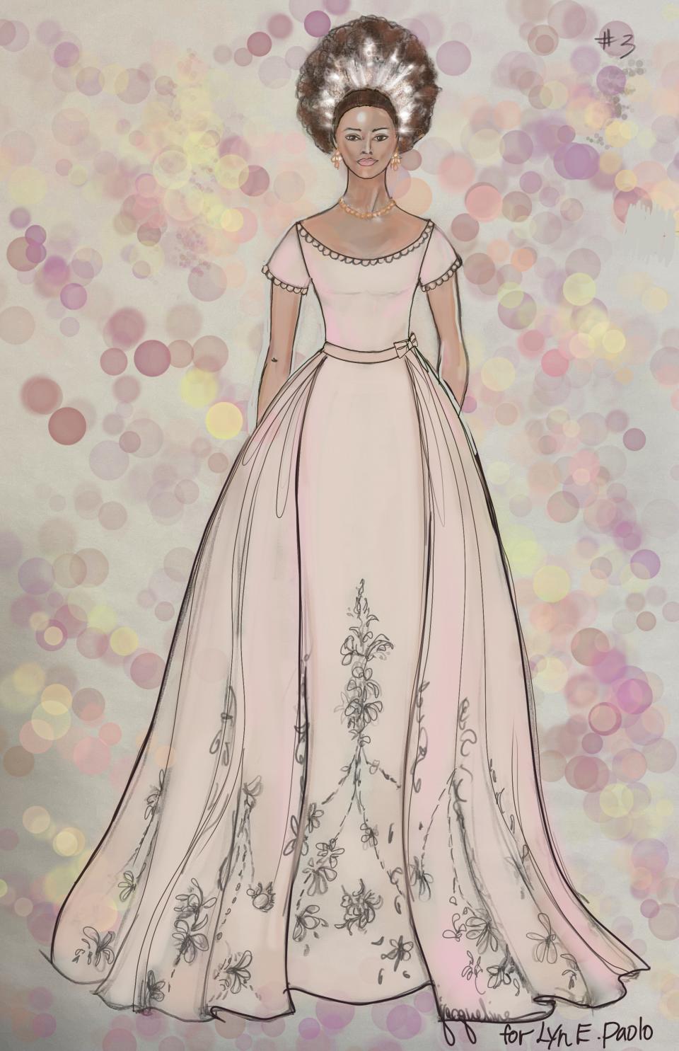 Bridgerton - Collection - Bridal Gown - Costume Designer Lyn Elizabeth Paolo - Sketch