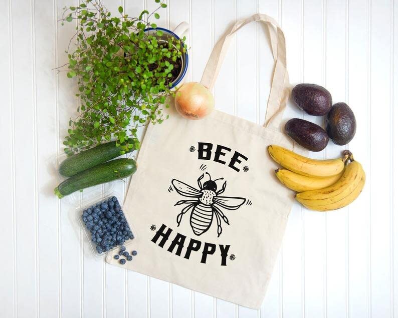 Tote bags are a great <strong><a href="https://fave.co/2Xhj14e" target="_blank" rel="noopener noreferrer">alternative to plastic shopping bags﻿</a></strong>, and these days you can find them in countless cute designs and patterns. <strong><a href="https://fave.co/2Xhj14e" target="_blank" rel="noopener noreferrer">Get it on Etsy</a></strong>.