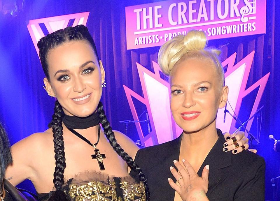 "I didn&rsquo;t realize that she was so reliant on that validation for her psychological well-being," Sia said of friend Katy Perry.  (Photo: Kevin Mazur via Getty Images)