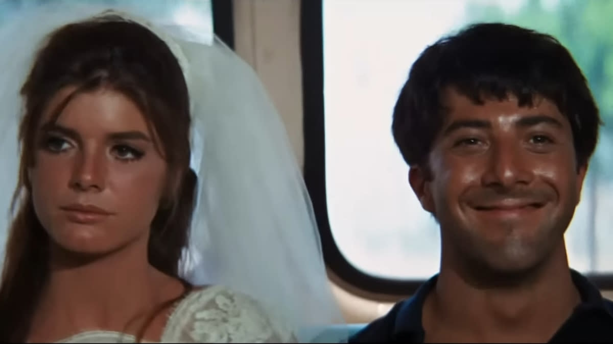  Elaine and Benjamin sit in a bus at the end of The Graduate. 