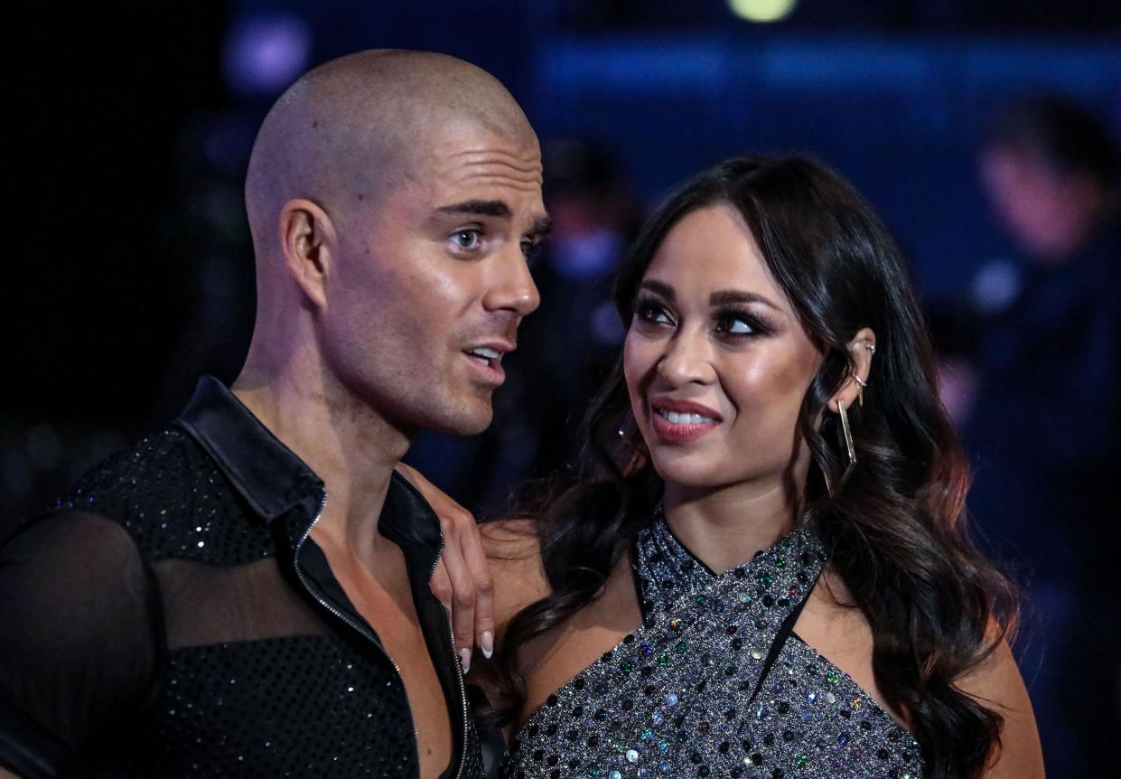 Birmingham, UK. 20th Jan, 2022. Max George and Katya Jones of the Strictly Come Dancing Live Tour 2022 pose for a photocall at the Utilita Arena in Birmingham. It is the first tour in two years due to Covid-19. Credit: SOPA Images Limited/Alamy Live News