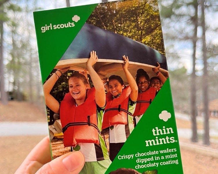 Girl Scout Thin Mint cookies, sold outside the Walmart at 8660 Cliffdale Road in Fayetteville.