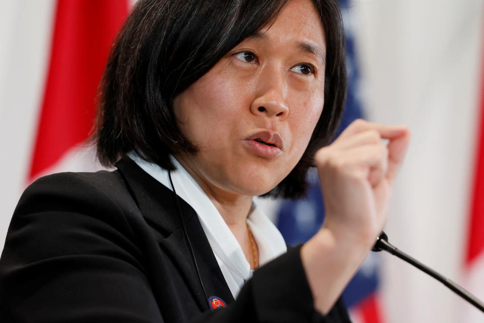 U.S. Trade Representative Katherine Tai takes part in a news conference in Ottawa, Ontario, Canada May 5, 2022. REUTERS/Blair Gable