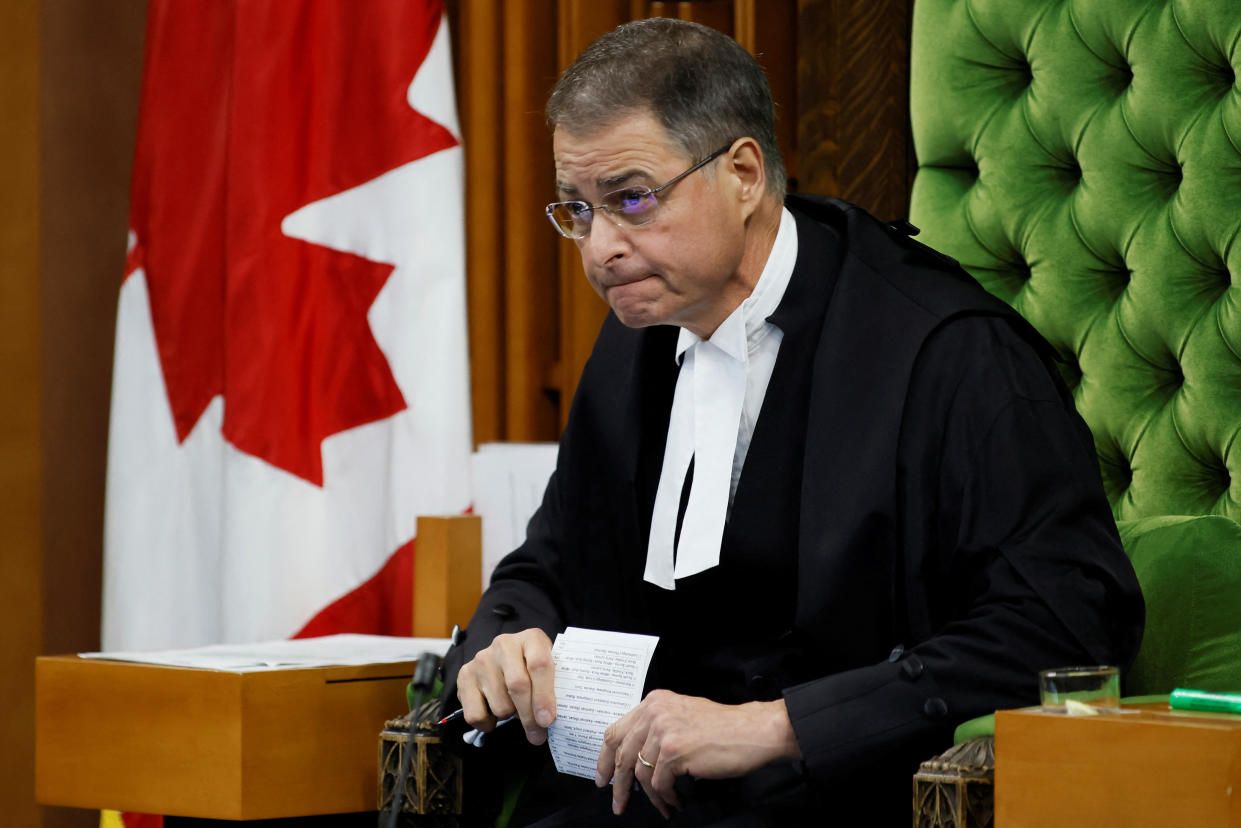 Rota sits during a meeting on Parliament Hill in Ottawa on Monday.
