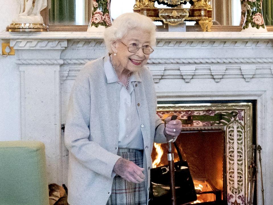 The Queen faced mobility issues in recent months and used a stick at Balmoral this week (PA)
