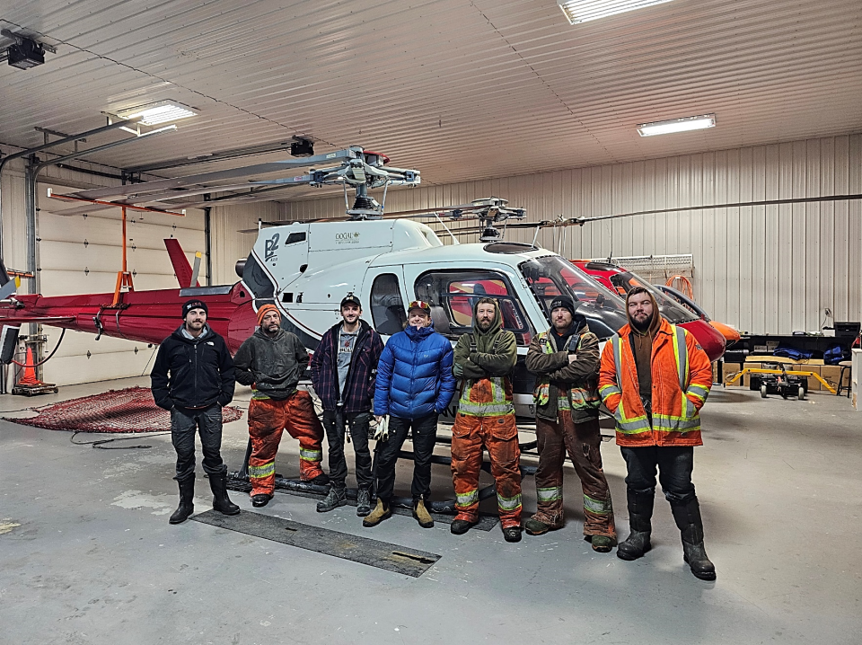 Dahrouge Geological Consulting and Rodren Drill Crew in Gogal Hanger on Zoro Site