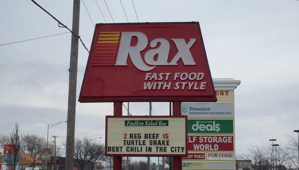 Rax was once a very popular fast food place with numerous locations