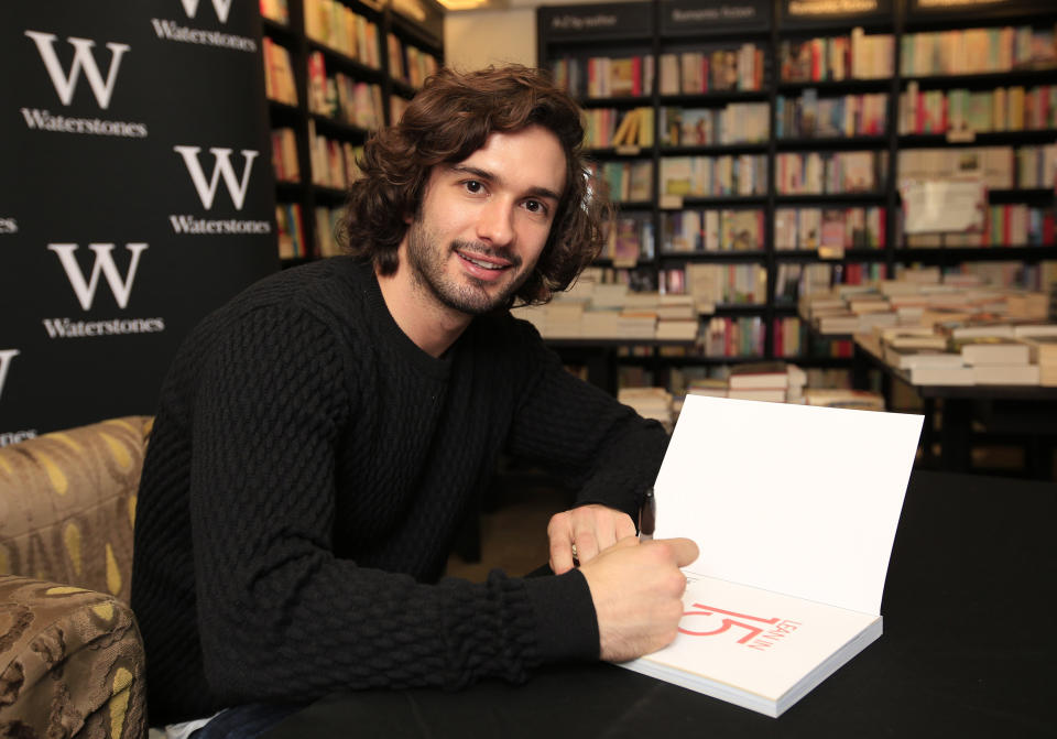 Joe Wicks attends a book signing and Q&A session for first book Lean in 15, at Waterstone's, Piccadilly, London.