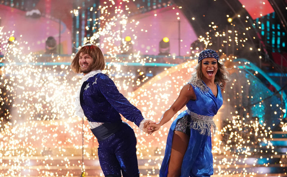 Fleur East and Vito Coppola danced to 'Waterloo'. (BBC)