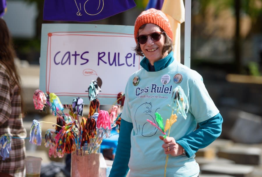 After a recent cancer diagnosis, Susan Immer, a longtime volunteer with the Humane Society for Southwest Washington (HSSW), is working to create the largest team in HSSW's history for a walk/run fundraising event. (Courtesy: HSSW/WazMixPix)