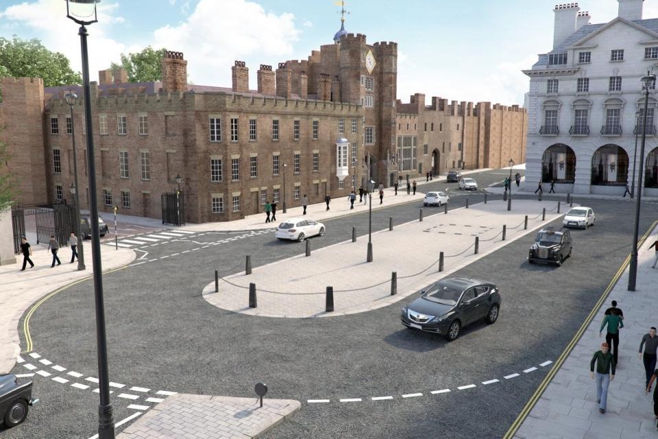 'Beautiful vision': An impression of the redesign which aims to improve views of St James’s Palace: Peter Heath