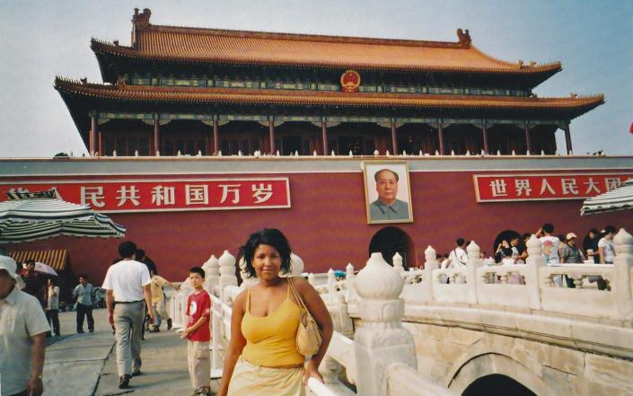 Monica Macias, sightseeing at the Forbidden City in Beijing - Duckworth