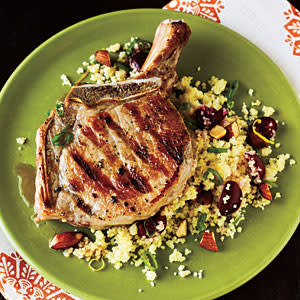 Pork Chops with Cherry Couscous