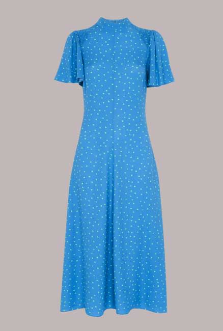 whistles-dress-blue-polka-dot