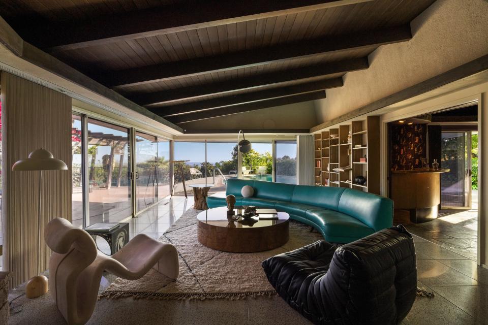 A view of the lounge inside Paul Reubens' Los Feliz estate