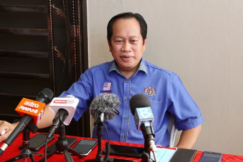 Umno sec-gen Ahmad Maslan said the party is postponing its AGM and its division delegates’ meeting to next year due to the Covid-19 pandemic. — Picture by Ben Tan