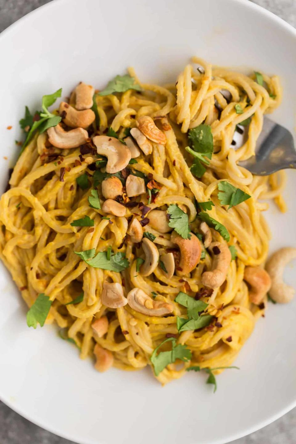 We’ll have seconds of the cashew carrot ginger noodles. (Photo: Naturally Ella)