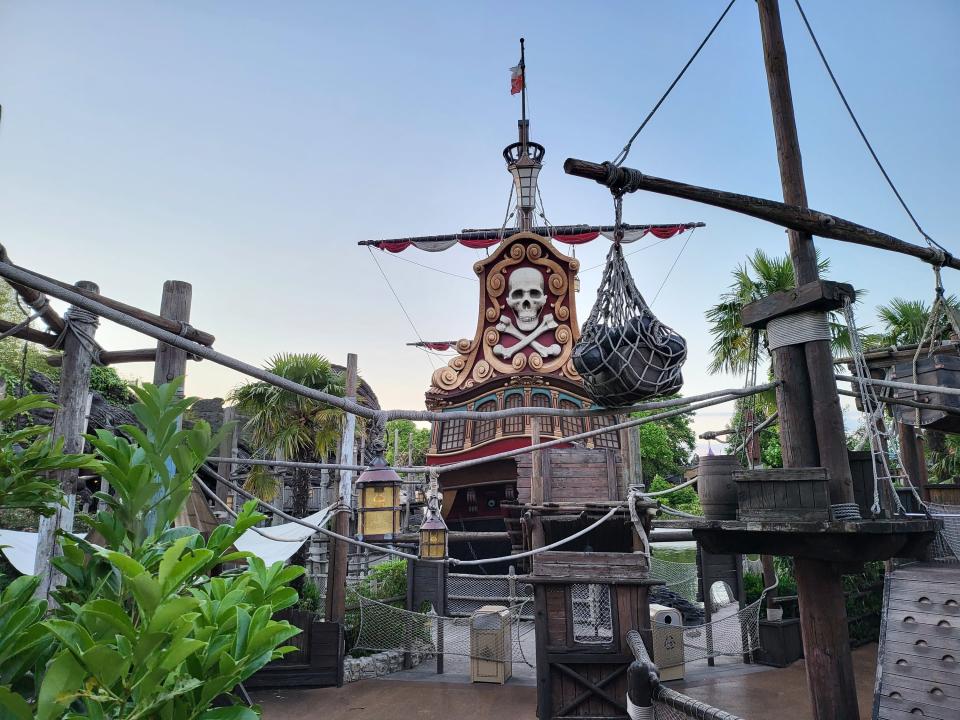 The Pirate's Galleon outside of "Pirates of the Caribbean"