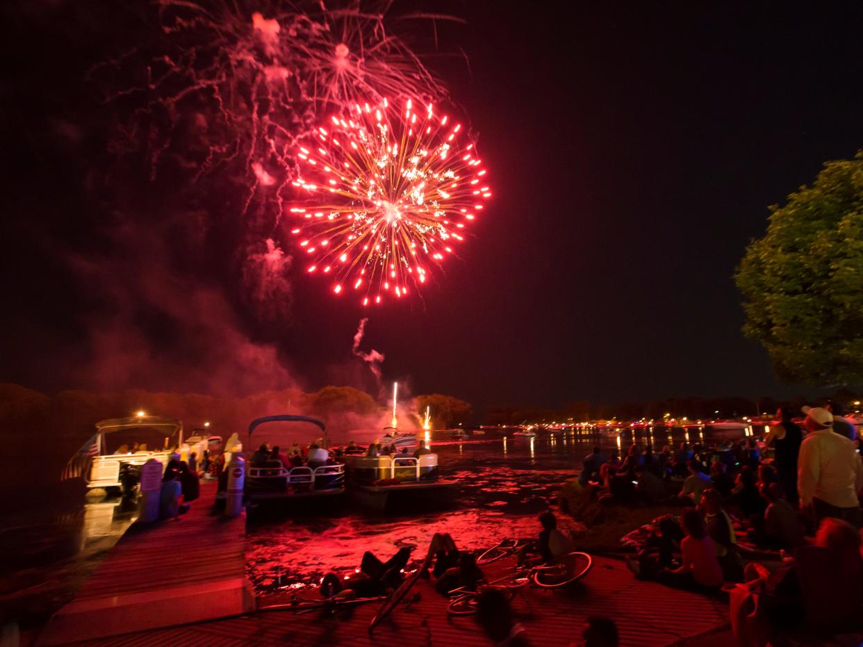 Festival Foods sponsors the Oshkosh Fourth of July fireworks at Menominee Park in this file photo from July 4, 2017.