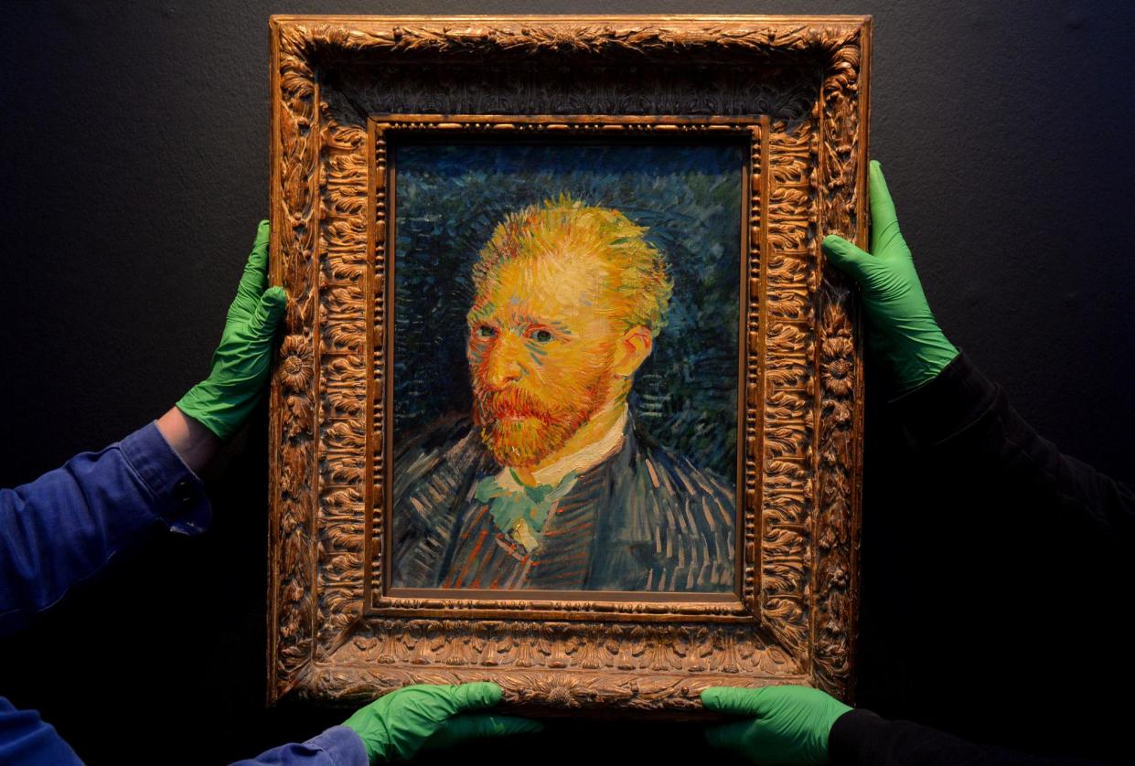 <span>For the gram … Self-portrait, Vincent Van Gogh at Art of the Selfie, National Museum Wales.</span><span>Photograph: Wales News Service</span>