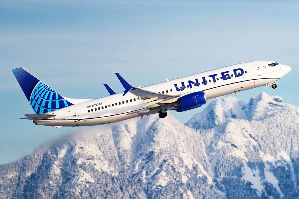 <p>Getty</p> Stock image of a United Airlines flight