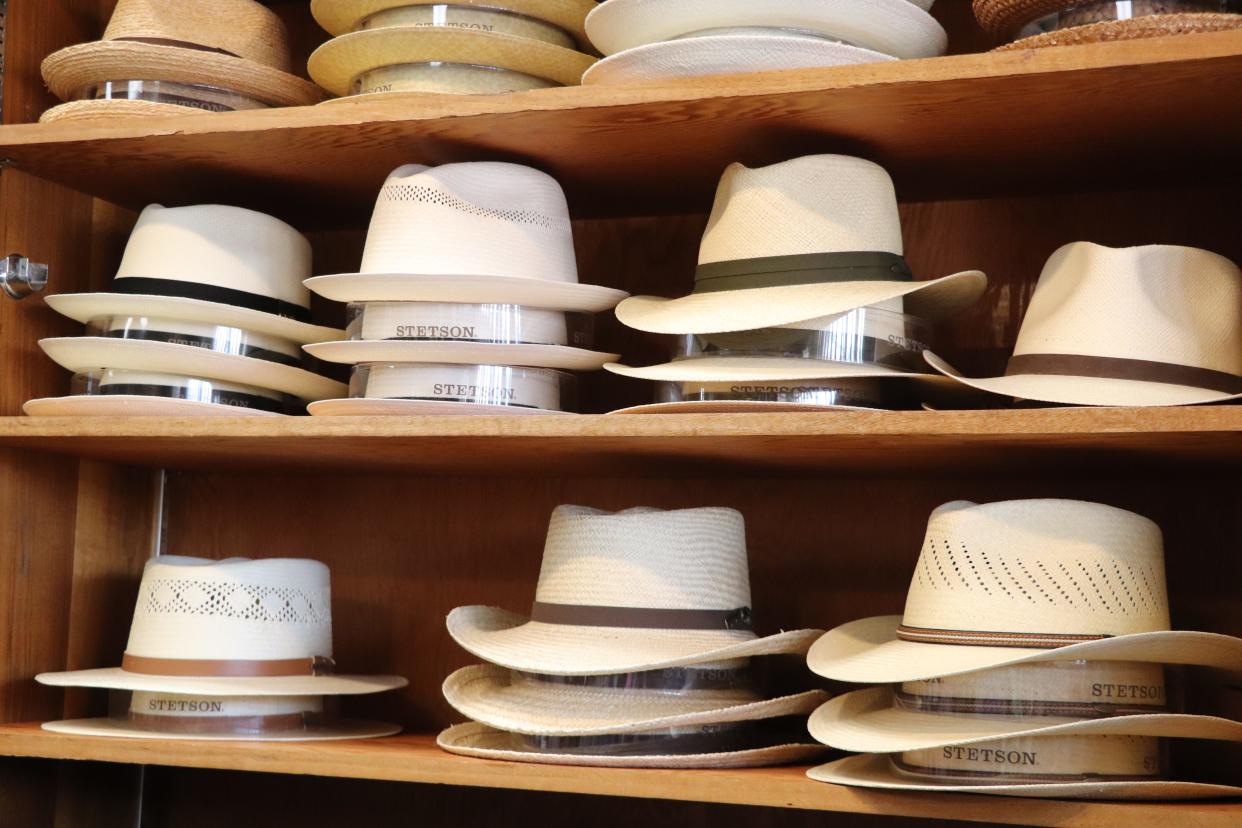 FILE - Gentry Men's Shop offers a number of Masters-appropriate hats for men.
(Credit: Photo by Alexandra Koch)