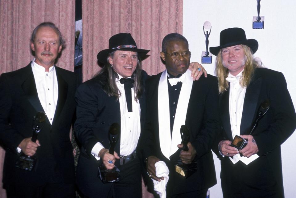 Betts and the rest of the Allman Brothers Band were inducted into the Rock & Roll Hall of Fame in 1995. Ron Galella Collection via Getty Images