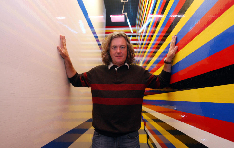 Presenter James May visits a full size house made entirely with Lego bricks. The house at Denbies Wine Estate in Dorking, Surrey will feature on BBC series 'James May's Toy Stories'.   (Photo by Steve Parsons/PA Images via Getty Images)
