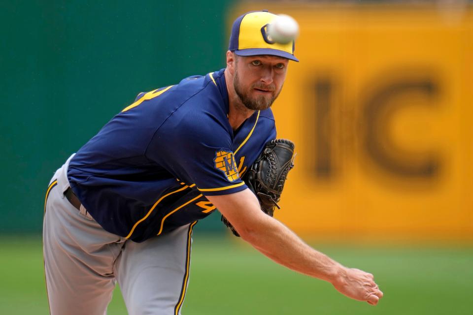 Could the Brewers depart with Colin Rea at the trade deadline? Rea has been a surprise for the Brewers' pitching staff this season.