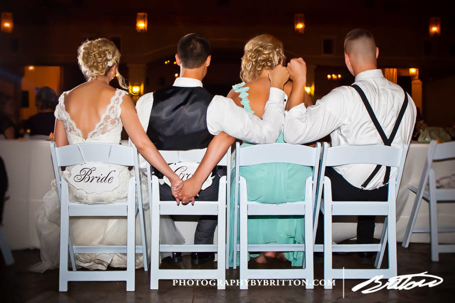 <strong>Super cute BFFL shot with the newlyweds, the best man and the maid of honor. </strong>