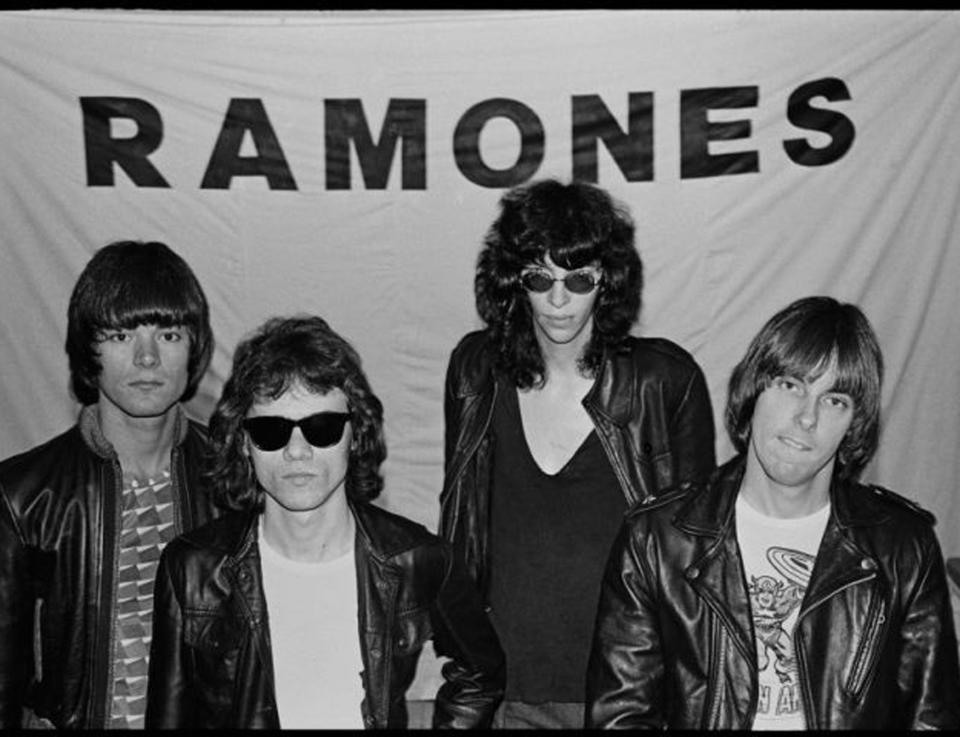 ‘He’s tall’ – Joey Ramone (second from right) is the focus of Netflix’s forthcoming biopicSTEVE MORGAN/AFP/Getty Images