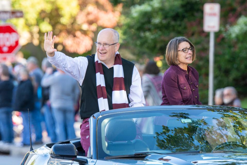 Clif and Gail Smart were part of the 2018 Homecoming Parade at Missouri State University.