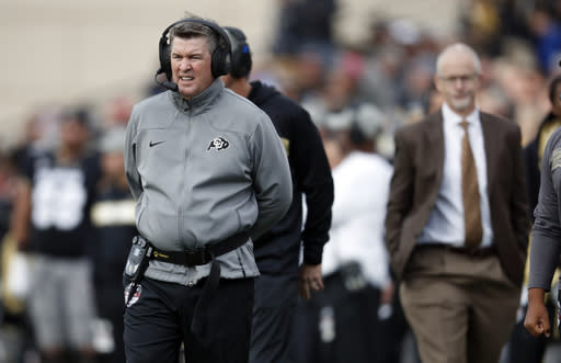 Mike MacIntyre had a 30-44 record as Colorado’s head coach. (AP Photo/David Zalubowski, File)