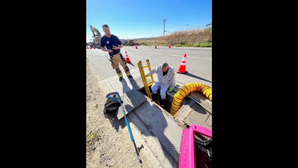 Workers trekked underground to rescue the 8-week-old kitten, the nonprofit said.