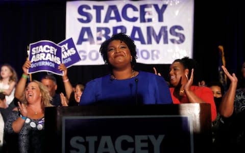 Ms Abrams is a rising star of the Democrats' progressive wing - Credit: AP