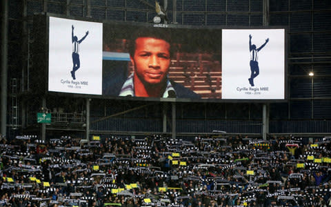 Fans from both sides pay their respects for Cyrille Regis - Credit: PA