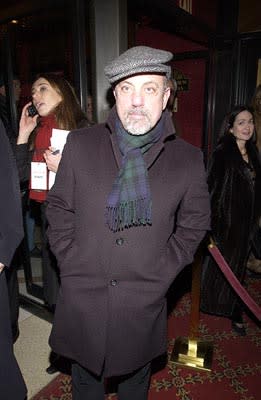 Billy Joel at the New York premiere of Miramax's Gangs of New York