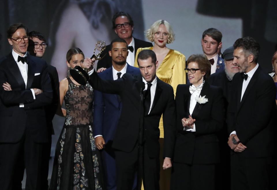 <i>Game of Thrones</i> wins the Emmy for Outstanding Drama Series. REUTERS/Mario Anzuoni