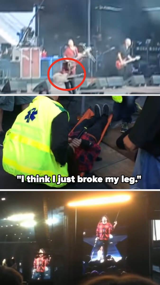 "I think I just broke my leg."