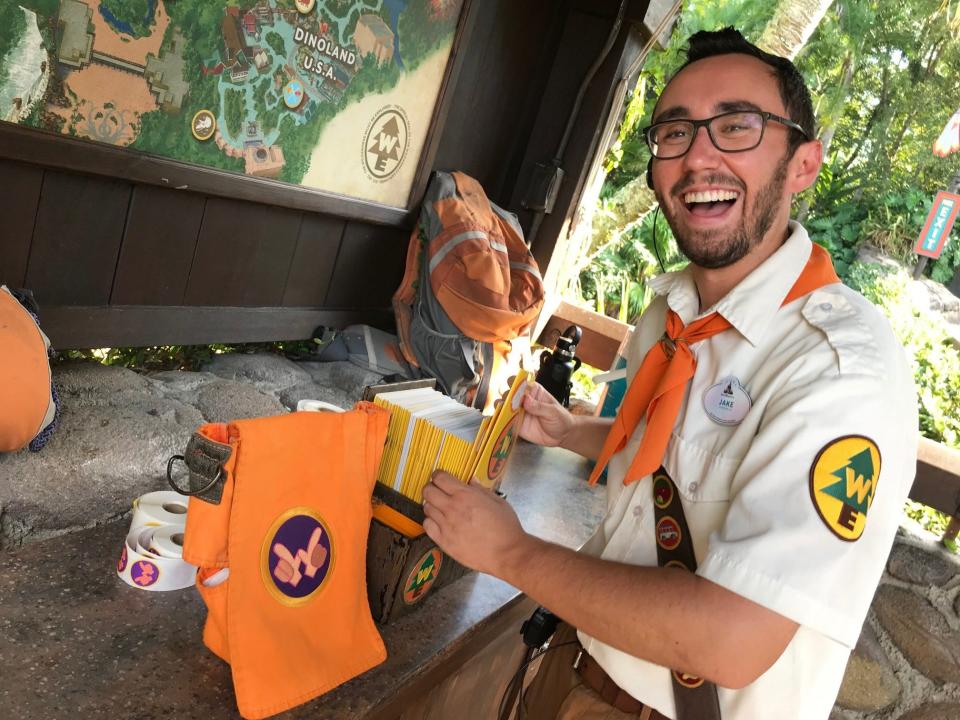 Kids can learn about wildlife while collecting Wilderness Explorer badges around Disney's Animal Kingdom.