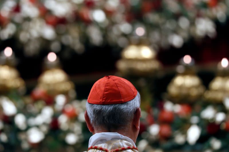 Pope Francis leads the Christmas Eve mass in Saint Peter's Basilica at the Vatican