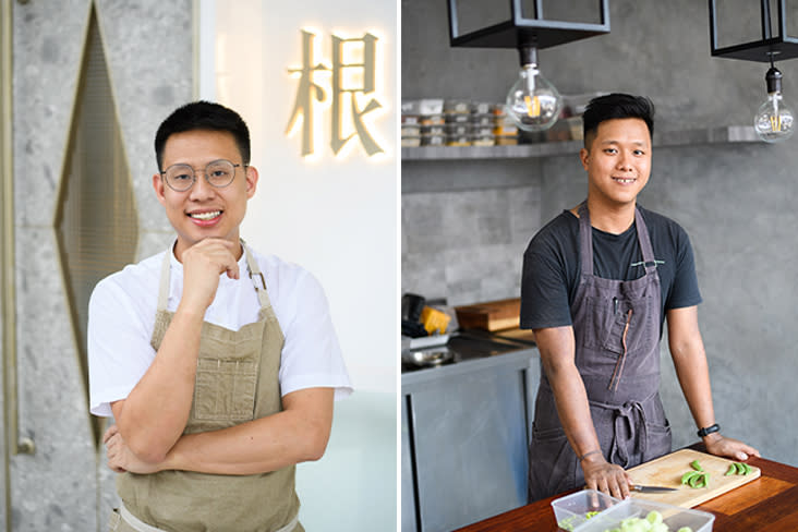 Johnson Wong started gēn 根 back in 2017 to champion local produce (left). Communal Table by gēn 根 is helmed by Perlis-born chef Kevin Ng (right)