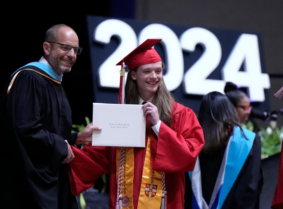 Seabreeze High School commencement exercises at the Ocean Center in Daytona Beach, Friday, May 24, 2024.