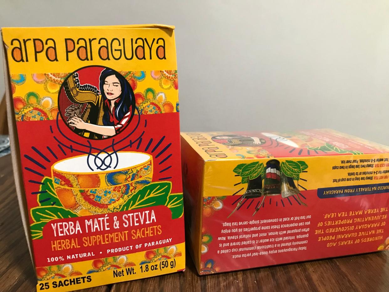New Brighton resident Brian Daniels sells Arpa Paraguaya tea sourced in Paraguay.