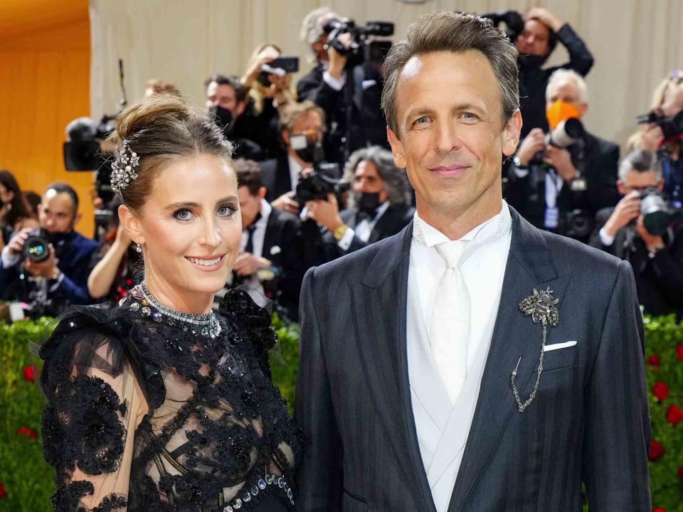 Jeff Kravitz/FilmMagic Alexi Ashe and Seth Meyers attend the 2022 Met Gala on May 2, 2022. in New York City