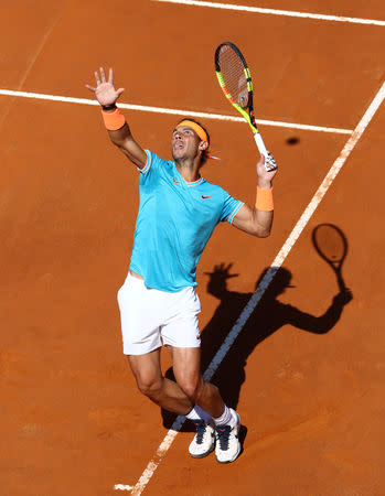 Tennis - ATP 1000 - Italian Open - Foro Italico, Rome, Italy - May 19, 2019 Spain's Rafael Nadal in action during the final against Serbia's Novak Djokovic REUTERS/Matteo Ciambelli