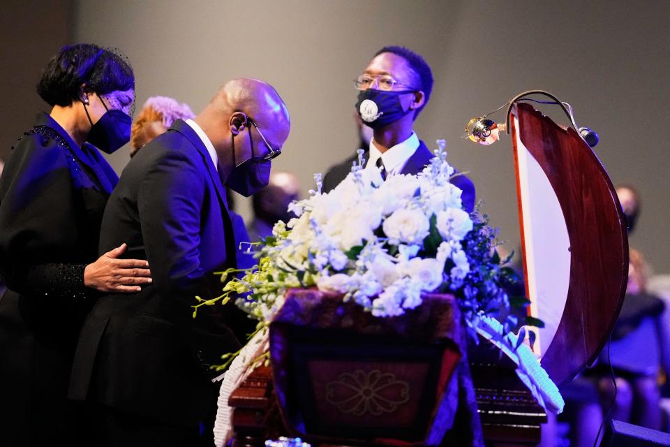 Friends, family and colleagues gather during the funeral for David L. Anderson, a life-long resident of Martin County and the namesake of Martin County middle school on Saturday, Jan. 15, 2022, at Christ Fellowship Church in Martin County. Anderson was the first Black member of the Martin County School Board and earned the title of the longest serving school board member in the state of Florida with 32 years. 